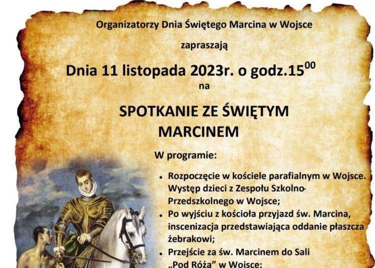 fragment plakatu z programem marcinek w Wojsce 2023 r. Alternatywa tekstowa poniżej.