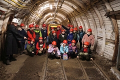 Zdjęcie grupowe w tunelu Sztolni Luiza w Zabrzu