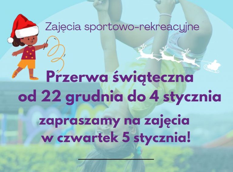 grafika informująca o przerwie świątecznej