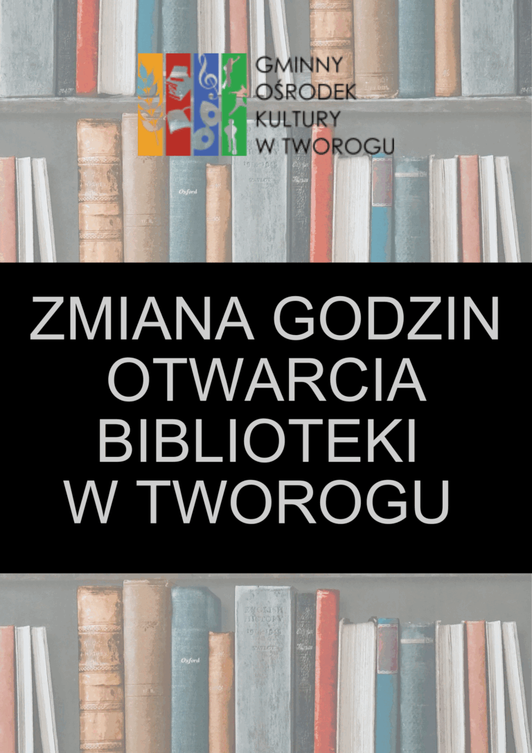 zmiana godzin otwarcia Biblioteki w tworogu