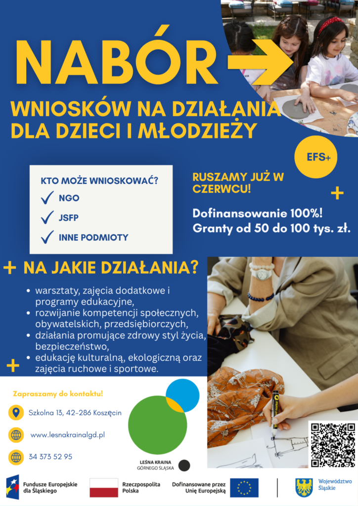 „Inicjatywy w obszarze edukacji pozaformalnej wynikające z potrzeb społeczności lokalnych” realizowanego przez Stowarzyszenie Lokalna Grupa Działania „Leśna Kraina Górnego Śląska”