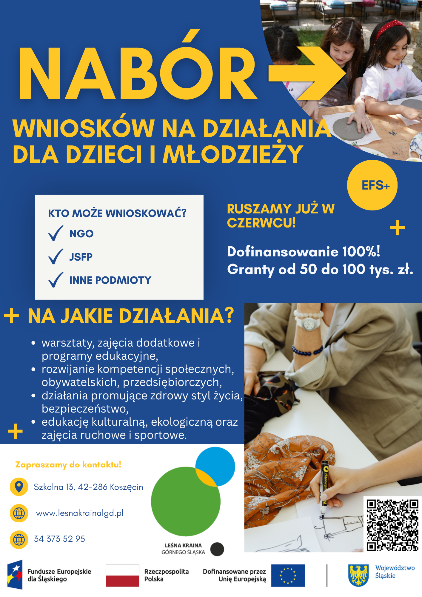 „Inicjatywy w obszarze edukacji pozaformalnej wynikające z potrzeb społeczności lokalnych” realizowanego przez Stowarzyszenie Lokalna Grupa Działania „Leśna Kraina Górnego Śląska”