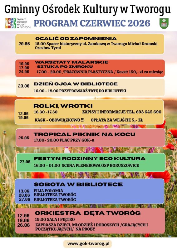 plakat z programem na czerwiec 2026 tekst alternatywny poniżej